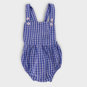 Cecil & Lou Baby Blue Gingham Bubble Romper 24 Months Classic